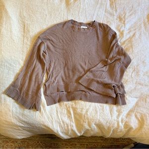 Mauve Lightweight Bell Sleeve Sweater